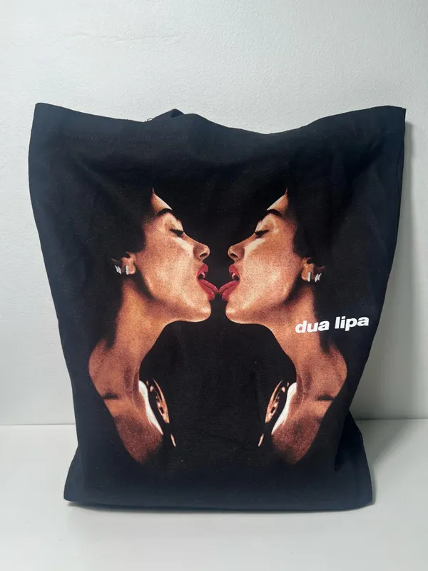 Dua Lipa Radical Optimism Tour Japan VIP Exclusive Black Canvas Tote Bag Merch - Image 2