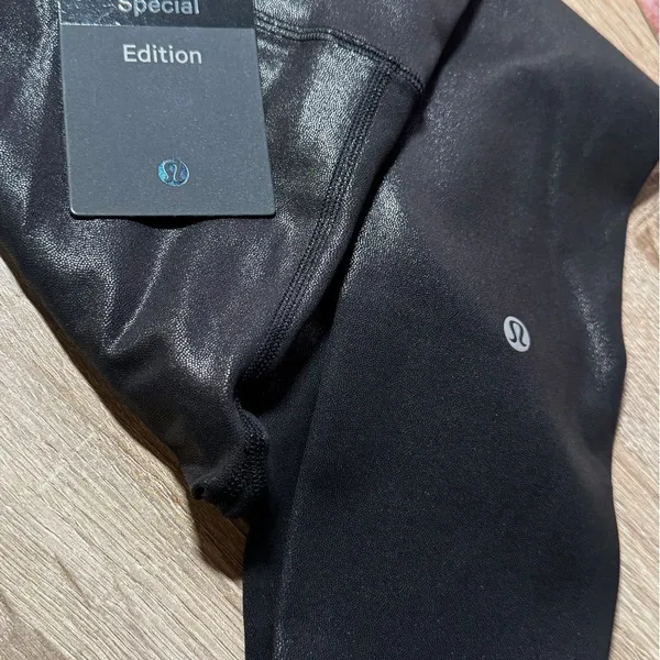 lululemon athletica Black Shiny High-Rise Leggings - Image 8