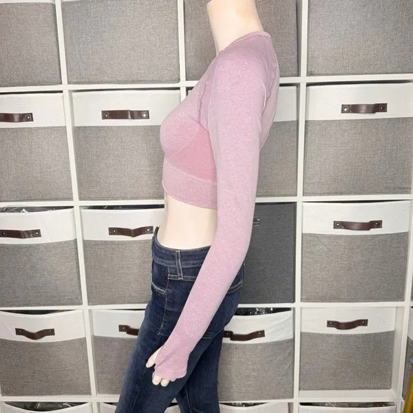 Gymshark FLEX SPORTS LONG SLEEVE CROP TOP Size Small - Image 4