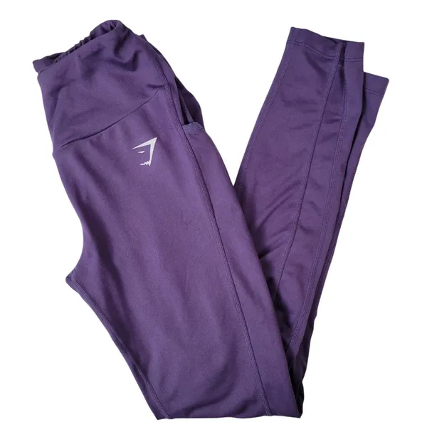 Gymshark‎ Dry Moisture Management Purple Leggings Size S - Image 8