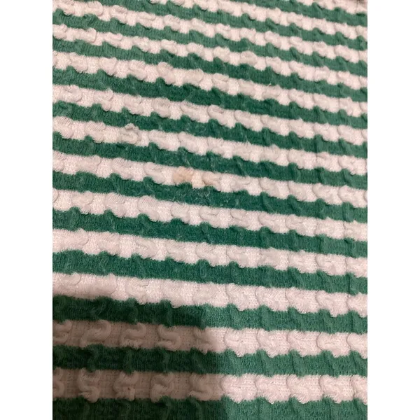 Maeve by Anthropologie Tank Top Womens Small Green White Striped Textured Knit - Image 6
