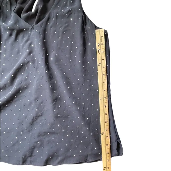 WHBM Black/Silver Accented After 5 Sleeveless Tank Top Blouse- Size XL - Image 13