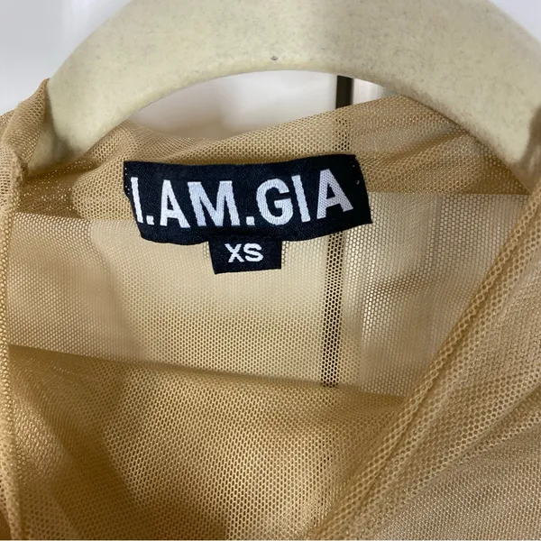 I.AM.GIA Mesh Hydra Thong Bodysuit See through sheer sexy size‎ xs Mockneck - Image 4