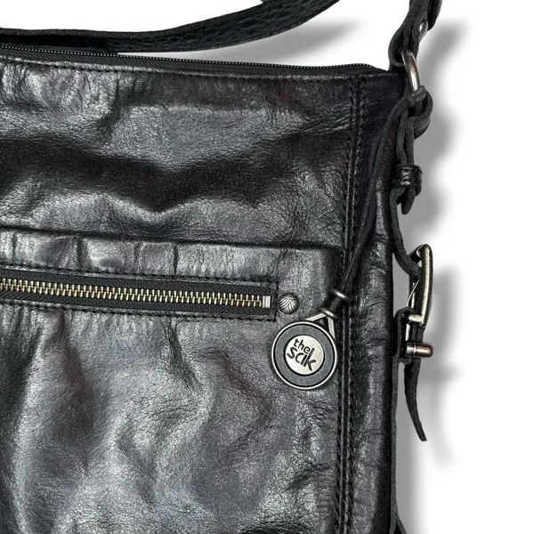 The Sak Iris Leather Hobo Bag‎ Soft Black Leather Charm Happy And Free Crossbody - Image 2