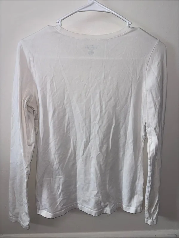 Old Navy Women's Long-Sleeve Crew Neck Tee - cream - Image 2