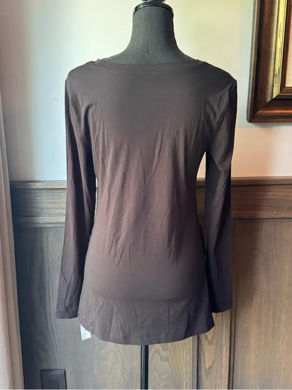 Love by gap black long sleeve maternity shirt medium nwt - Image 4