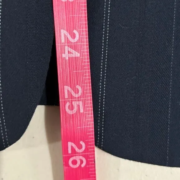 Tahari ASL Arthur S‎ Levine Navy Pinstripe Blazer Women 12 Office Workwear - Image 8