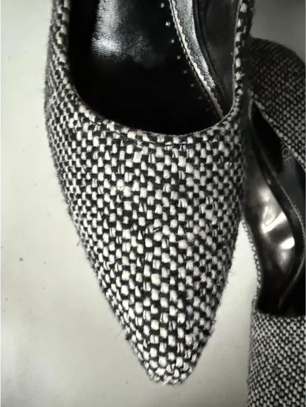 Rampage Black and White Tweed Pointed Toe Heels - Image 4