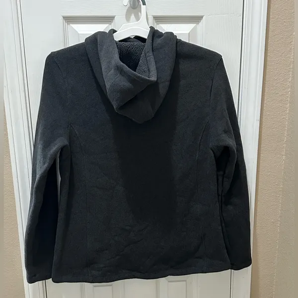 The North Face Womens Jacket Crescent Fleece Hooded Pull Over size XL gray - Image 3