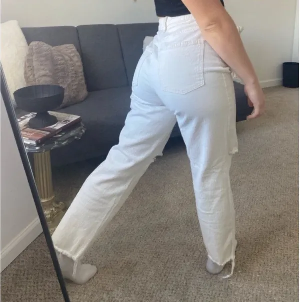 Vintage high waisted jeans size 4 White - Image 2