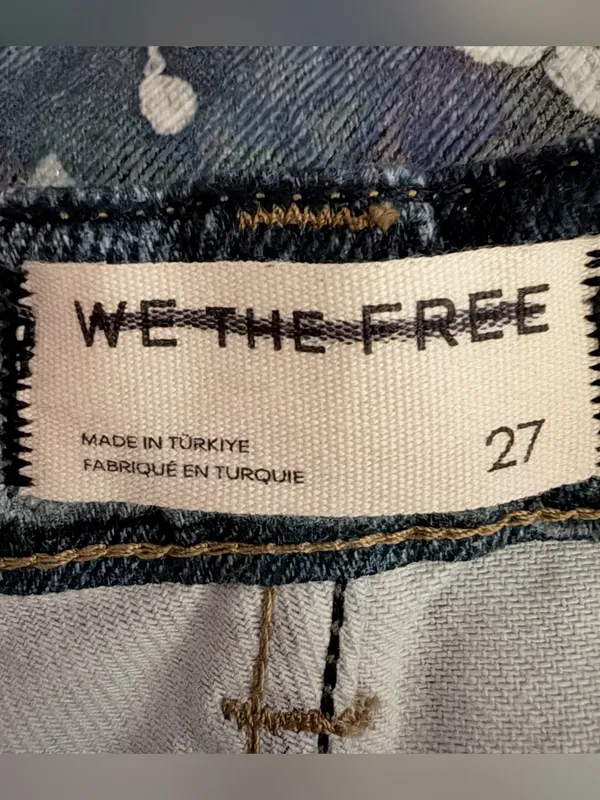 Free People We The Free Tinsley Printed High-Rise Illusions Jeans Sz.27 NWT - Image 8