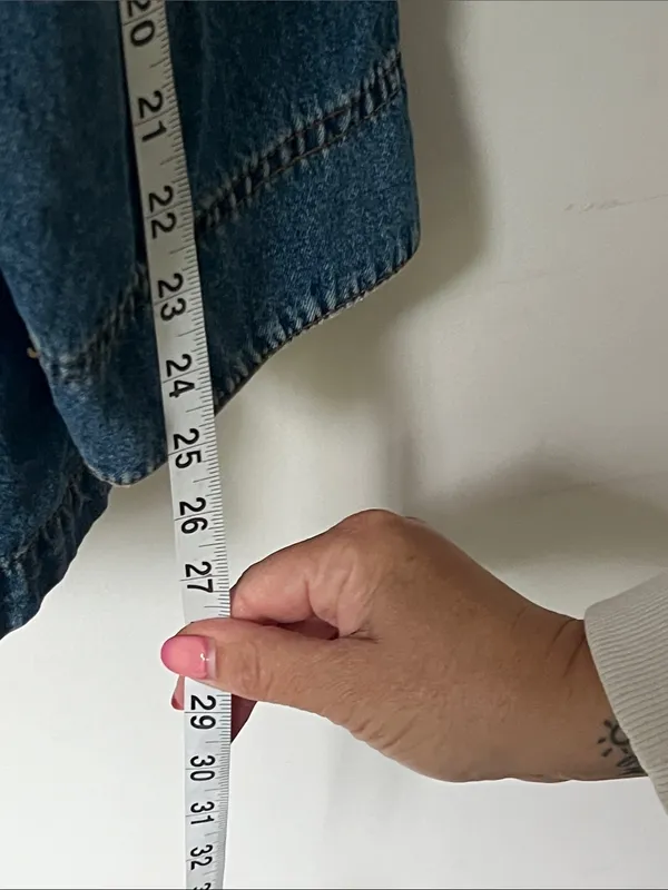 Vintage Zana Di 90s plaid trim denim barn jacket 🔷 - Image 9