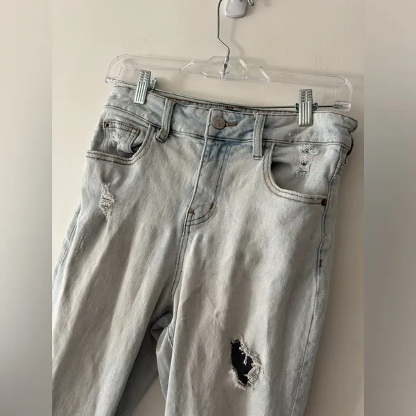 Urban‎ Outfitters BDG Kick Flare High-Rise Cropped Distressed Jeans - Image 2