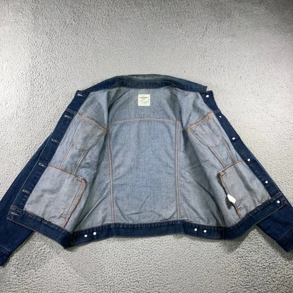 Old Navy Denim Trucker Jacket Women 2XL Blue Faded Utility Layering Outdoor - Image 10