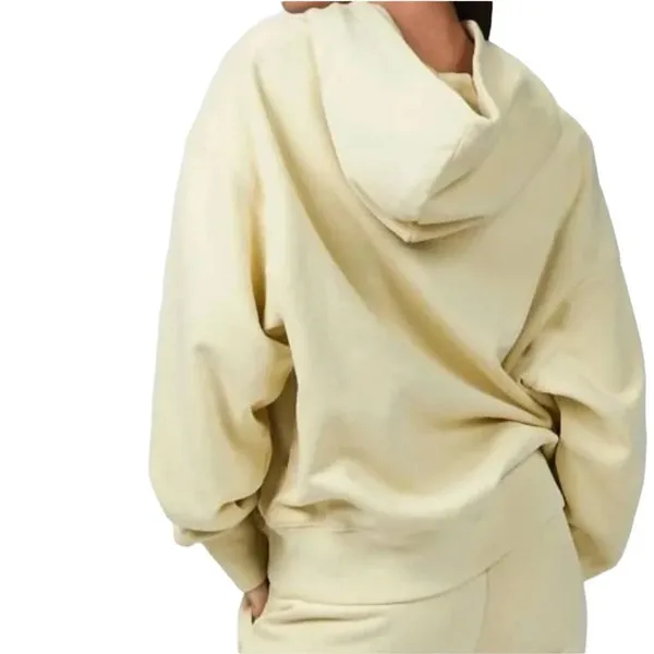 NEW WeWoreWhat Women's Size Small Light Yellow Oversized Hoodie Jacket - Image 3