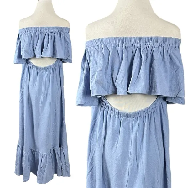 Free People Lynne Midi Dress in Lavender Luster Periwinkle Small NWT Beach Boho - Image 12