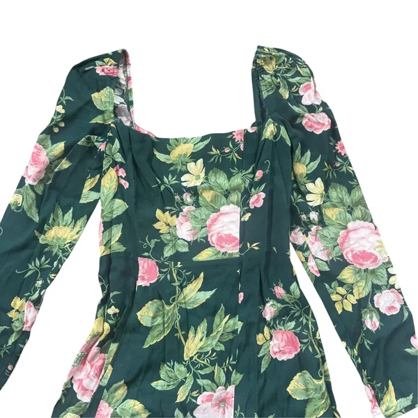 NEW Reformation Sigmund Long Sleeve Crepe Midi Dress Belvedere Floral - Image 6