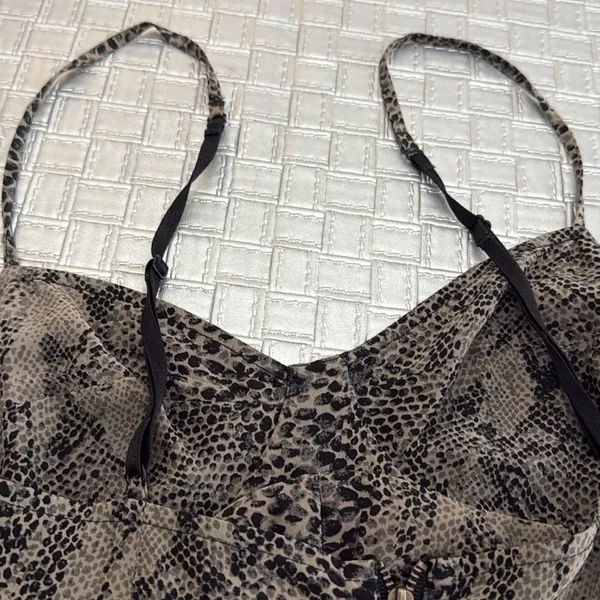 Wilfred Aritzia Silk Snakeskin Bustier Mini Dress Size 0 - Image 9