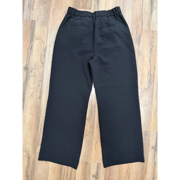 BYLT Premium Basics Black Wide Leg High Rise Pants Women's L Stretch‎ Career - Image 5