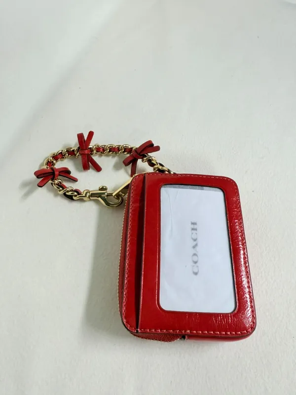 coach Zip Card Case With Bows cec13 - Image 4
