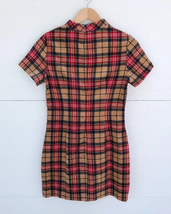 SheIn Holiday Plaid Dress - Image 2