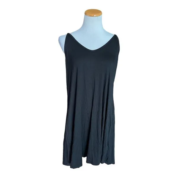 NWT Womens Misfay Plus Size Black Sleeveless Tank Dress w Pockets - Sz 2X - Image 2