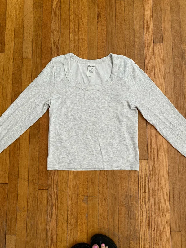 No boundaries long sleeve grey top - Image 4