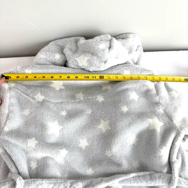 Women's Star Print Cozy Robe with belt Gray XS/S Target - Image 6