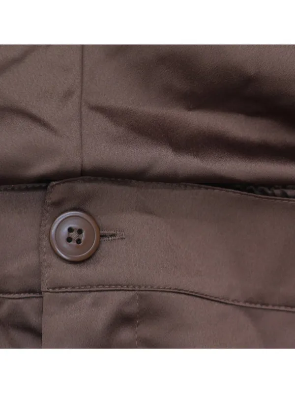 NEW Bar III Trendy Satin Cropped Cargo Pants 100193656WN Root Beer Brown 3X - Image 5