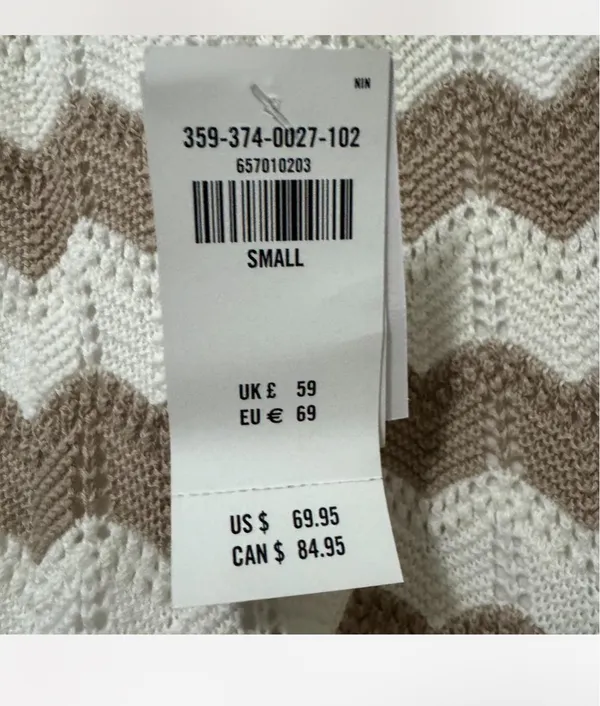 Crochet stripe mini Hollister long sleeve dress - Image 3