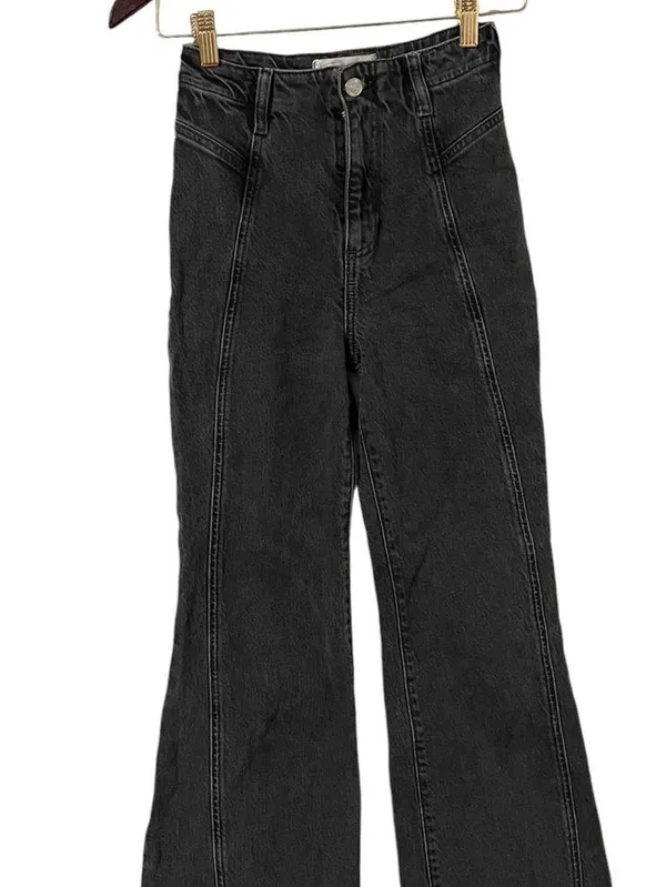 FREE PEOPLE We The Free Florence High Rise Flare Black Jeans - Image 8