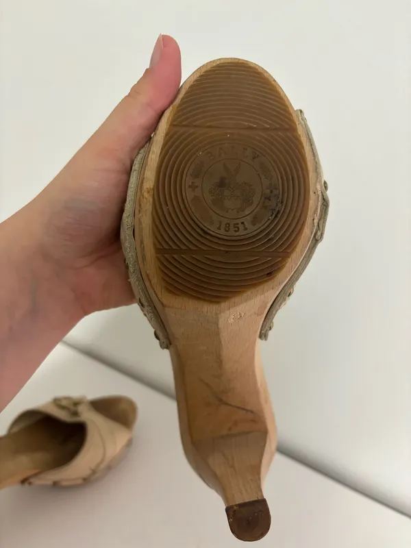 bally wood heels Tan Size 8 - Image 6