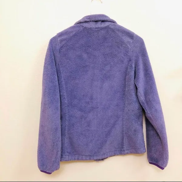 Purple Full Zip Sweater Shirt Top Jacket Cardigan Long Sleeve Fleece Sherpa Y2K Comfy Warm Lounge Casual Preppy Outdoor Hiking Adventure Exercise Yoga - Image 2