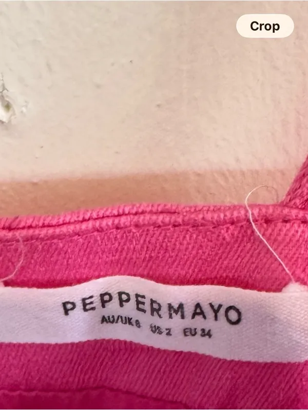 Peppermayo Hot Pink Square-Neck Corset Crop Top - Image 5