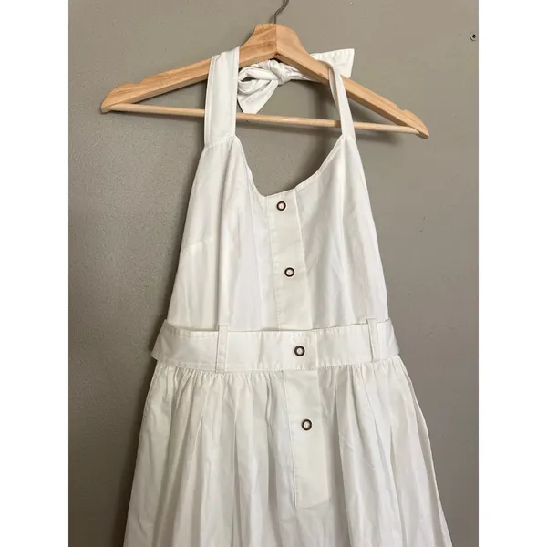 HUNTER BELL Cleo Fitter Maxi Dress in Bright White Size 10 - Image 4