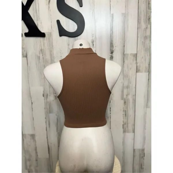 Zara Brown tank top blouse size XSmall - Image 4
