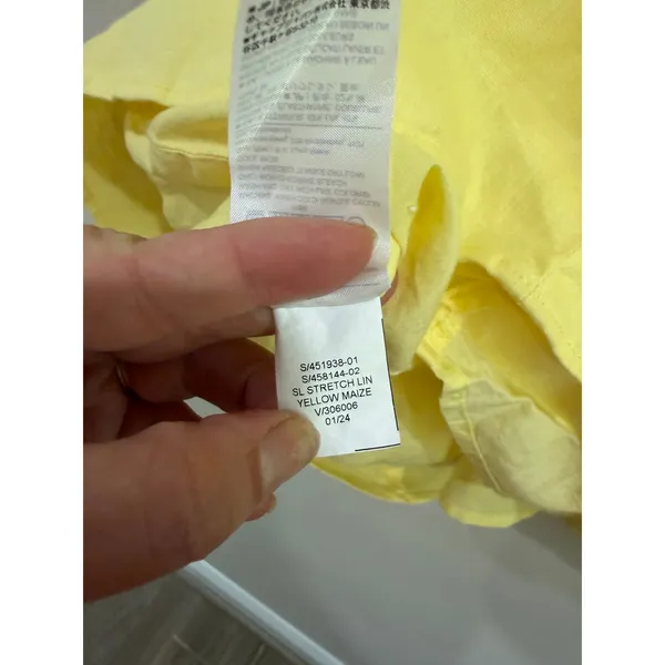 Banana Republic Yellow Linen‎ Blend Fit & Flare Mini Dress Size 6 - Image 7