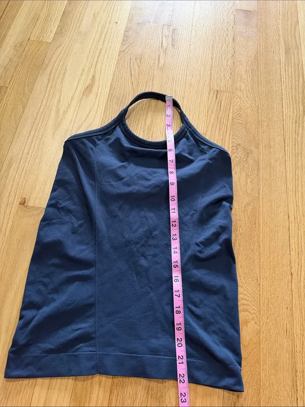 Oiselle Wazelle Navy Blue Halter Seamless Tank Top Sz S - Image 3