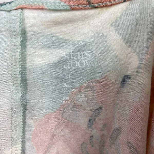 NEW Stars‎ Above women's blue floral lace v-neck adjustable pajama tank top M - Image 4