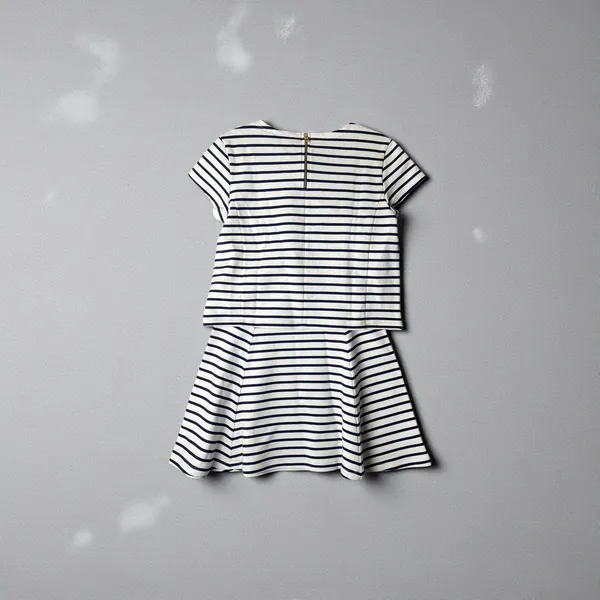 STS Sail to Sable Navy White Stripe Knit Skirt Set Tunic Top M‎ - Image 3