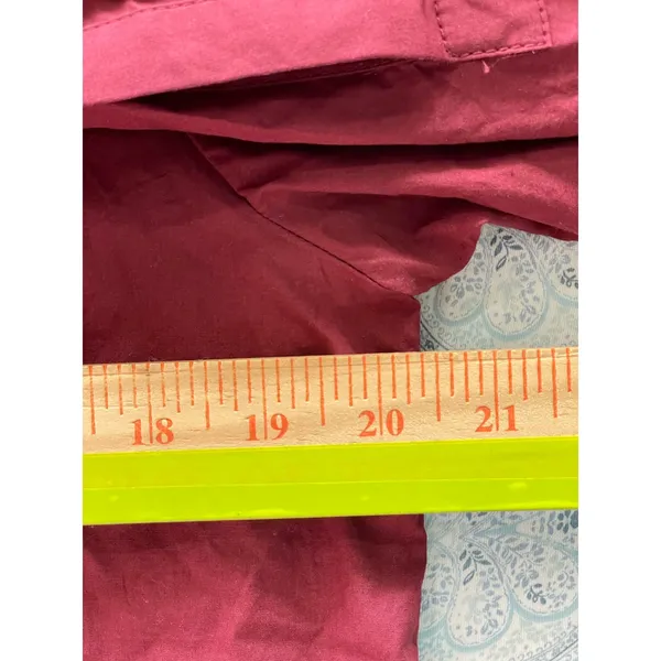 Maeve Anthropologie Burgundy Embroidered Button Down Shirt Size 2 - Image 11