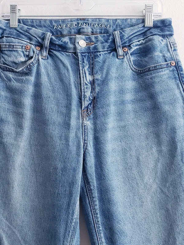 American Eagle Denim Straight Leg Mom Jeans - Image 3
