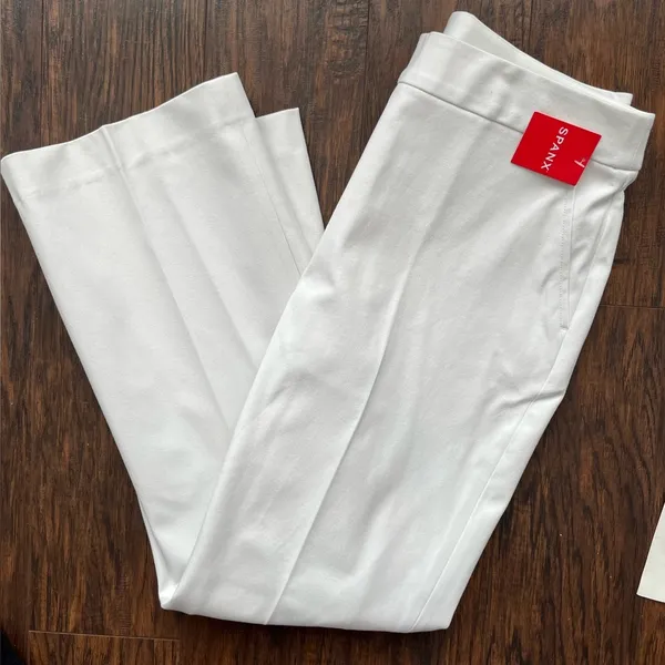 NWT Spanx slim straight pants white medium - Image 5
