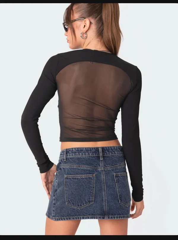 Edikted Mesh Long Sleeve - Image 4
