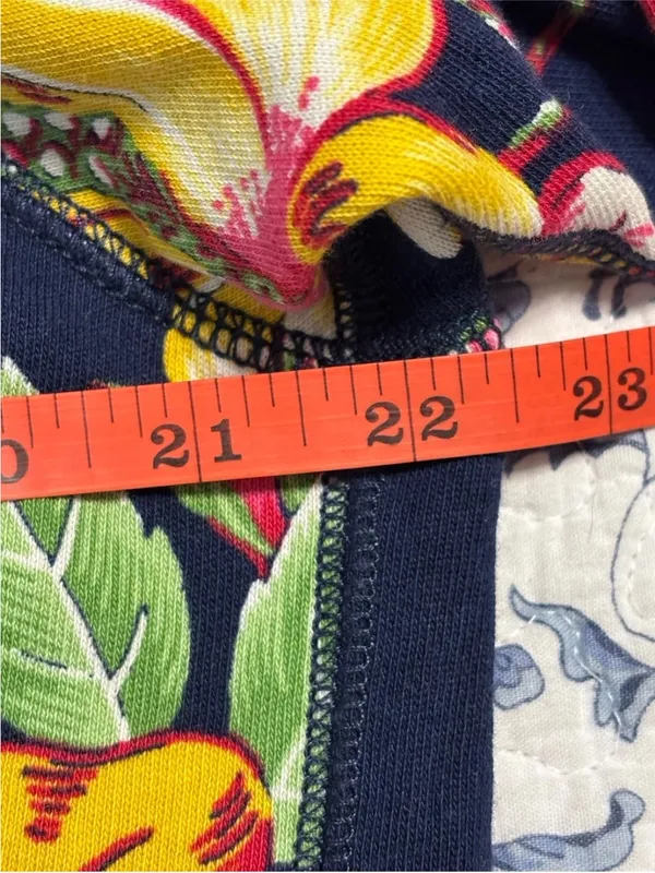 polo ralph Lauren women’s Floral Hibiscus Crop Sweatshirt Size Large Wide Neck - Image 8
