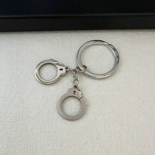 Handcuff Keychain Charm for Men Women Car Keychain Key Ring Bag - Image 3