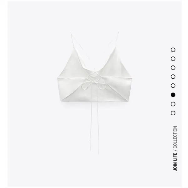 Zara White Women's Satin Crop Top - Image 2