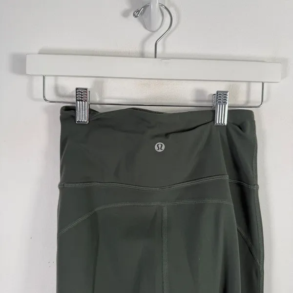 Lululemon Groove Nulu High Rise Flared Pant Grey Sage Green 32" Gym Yoga Women 4 - Image 5