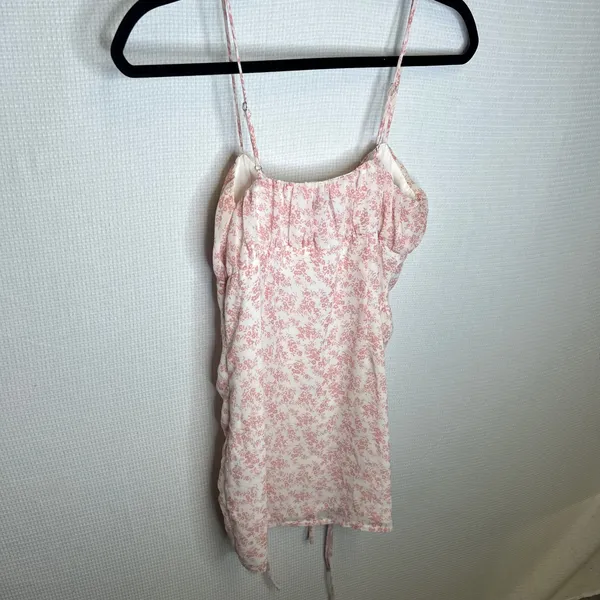 Princess Polly Ivy Hollow Pink Floral Ruched Mini Dress‎ Spaghetti Straps Size 6 - Image 7