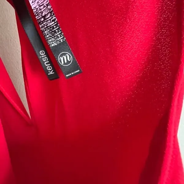 Kensie medium cold shoulder‎ red dress - Image 3